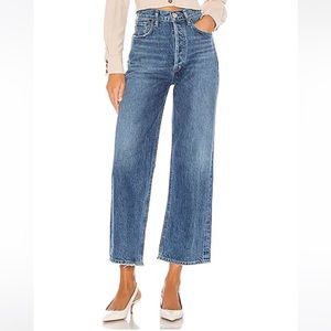Agolde Ren High Rise Wide Leg Jeans in Censor